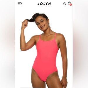 Jolyn Devon hot pink swim suit